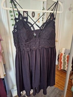 Black Lace Top Baby Doll Women's Size 2x